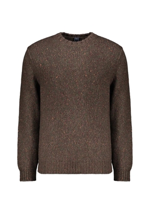 Fedeli longsleeve round neck sweater - Brown