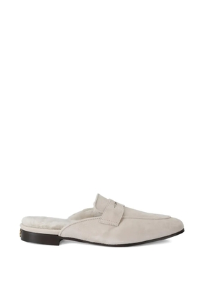 Bougeotte nomad suede shearling slippers - Neutrals