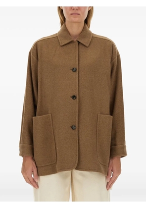Max Mara Eligio patch-pocket coat - Brown