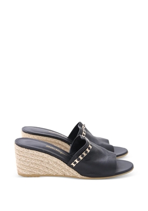 Ferragamo Pre-Owned Thassos embellished espadrilles - Black