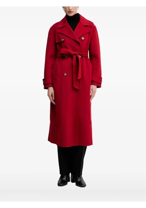 Pedro Del Hierro belted double-breasted coat - Red