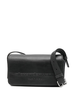 Alexander Wang small flap leather crossbody bag - Black