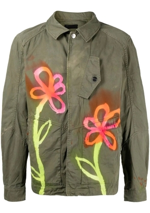 Stain Shade floral button-down jacket - Green