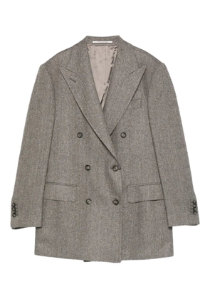 Tagliatore herringbone double-breasted jacket - Grey