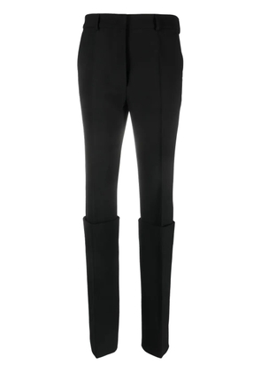 Sportmax turn-up hem slim-fit trousers - Black