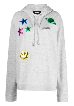 DSQUARED2 Cool patch-detail hoodie - Grey