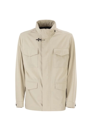 Fay detachable-hood flap-pocket jacket - Neutrals