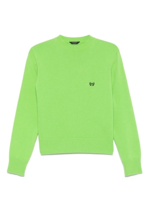 Balenciaga logo-embroiderde sweater - Green