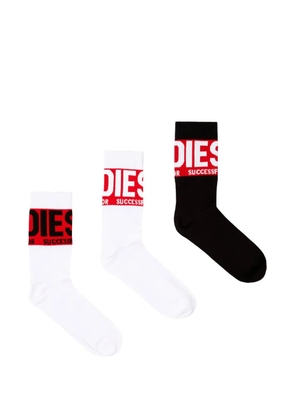 Diesel Skm-Ray logo socks (set of three) - White