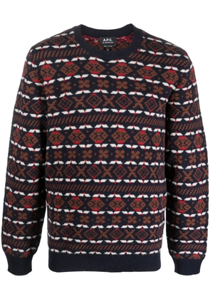 A.P.C. John merino-wool pullover - Blue