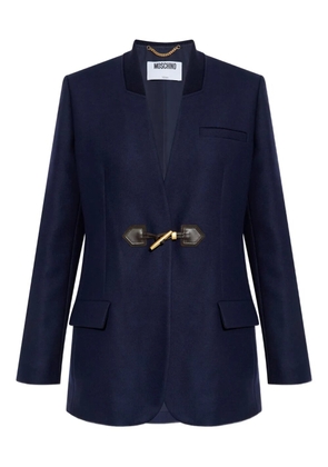 Moschino elbow-patch blazer - Blue