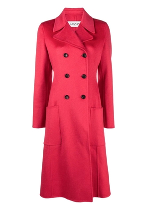 Lanvin double-breasted cashmere coat - Pink