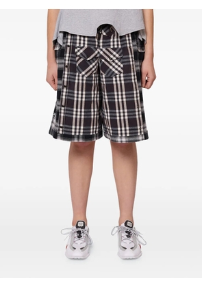 Gina Corrieri check shorts - Black