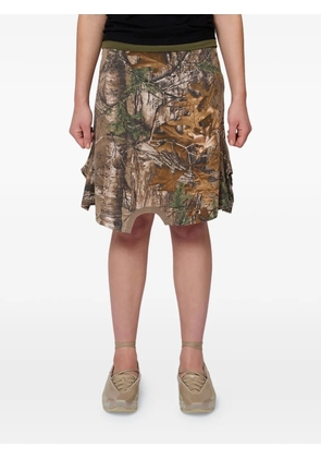 Gina Corrieri camo-print layered midi skirt - Brown