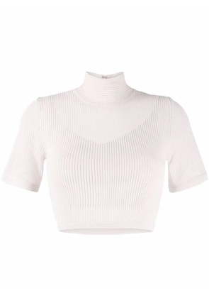 FENDI cropped knit top - Neutrals