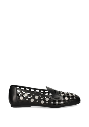 Ash Bali cut-out studded loafers - Black