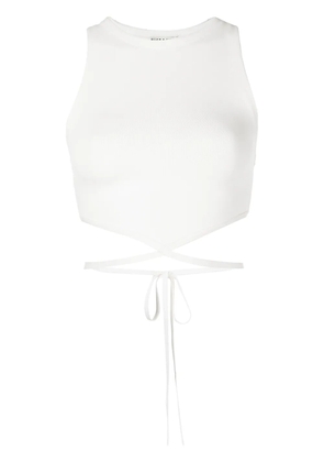 alice + olivia Latia sleeveless crop tank top - White