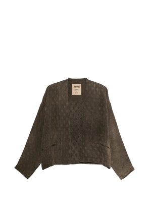 Uma Wang diamond-pattern jacket - Brown