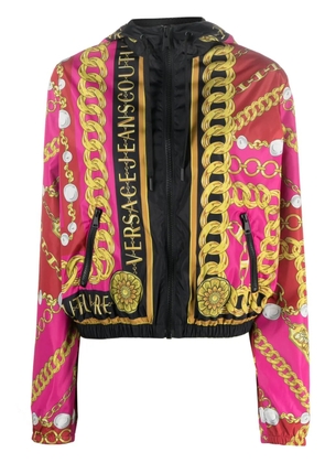 Versace Jeans Couture V-Emblem chain windbreaker jacket - Pink