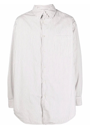 Maison Margiela stripe-print padded shirt - White