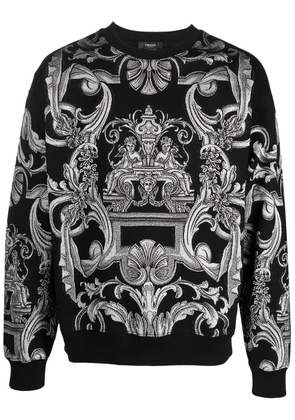 Versace Barocco-print sweatshirt - Black