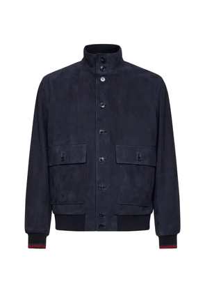Gucci suede bomber jacket - Blue