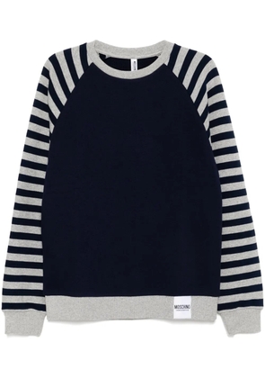 Moschino stripe detailing sweatshirt - Blue