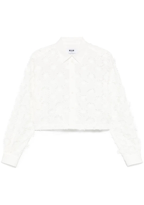 MSGM embroidered shirt - White