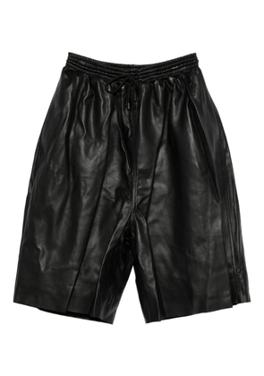 LỰU ĐẠN leather shorts - Black