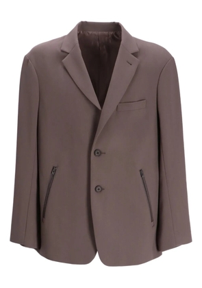 Emporio Armani twill blazer - Brown