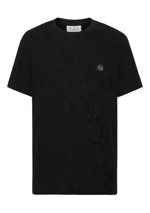 Philipp Plein monogram-pattern cotton T-shirt - Black