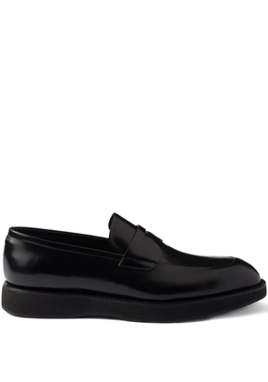 Prada leather penny loafers - Black