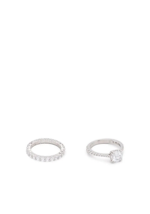 Swarovski Stilla rings (set of two) - Silver