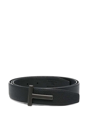 TOM FORD logo-buckle leather belt - Black