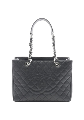 CHANEL Pre-Owned 2013-2014 grand matelassé chain tote bag - Black