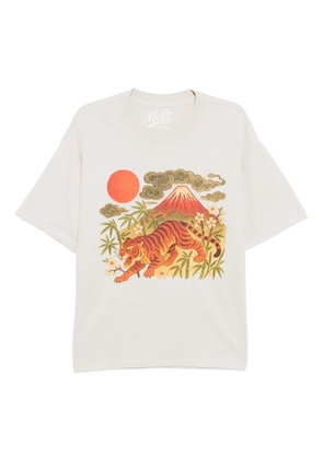 Melt graphic-print T-shirt - Neutrals