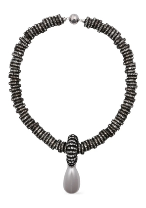 JULIETTA pearl-drop necklace - Black