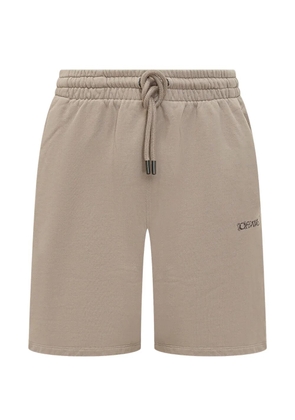 Off-White drawstring heraldic print shorts - Neutrals