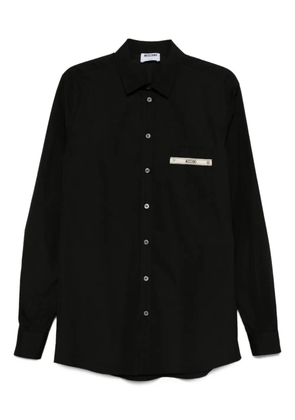 Moschino logo-detail pocket shirt - Black