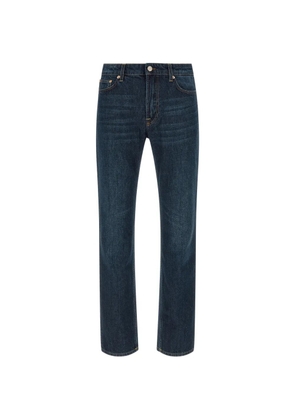 Department 5 stonewashed contrast stitching jeans - Blue