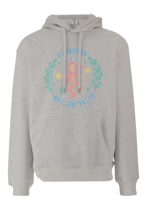 Casablanca adjustable hood logo sweatshirt - Grey