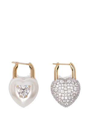 Swarovski heart-shape earrings - Gold