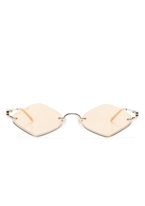 Gucci Eyewear geometric-frame sunglasses - Gold