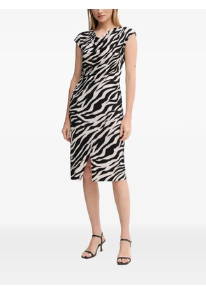 Joseph Ribkoff zebra-pattern midi dress - White