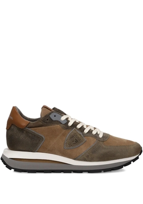 Philippe Model Paris Tropez Haute suede-panelled sneakers - Brown