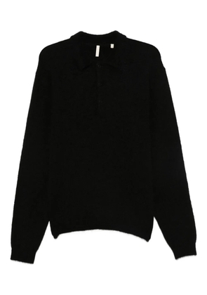 Sunflower polo-collar sweater - Black