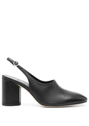 Aeyde 75mm leather slingback pumps - Black
