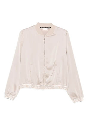 LIU JO zip-up bomber jacket - Neutrals