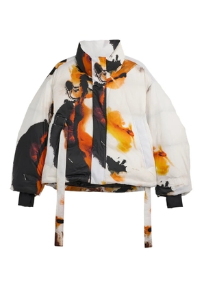 Y-3 printed puffer jacket - White