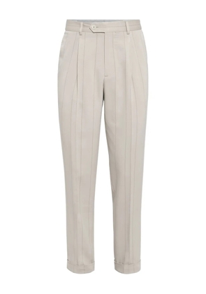 Brunello Cucinelli pinstripe tailored trousers - Neutrals